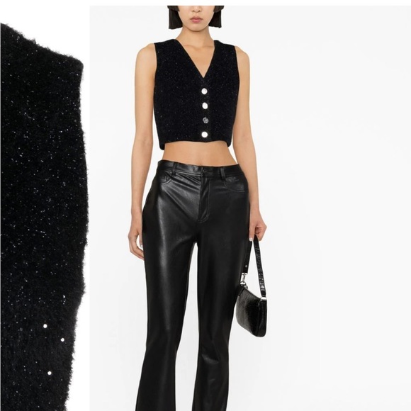 Sandro Michou tweed cropped sweater vest - Picture 2 of 4